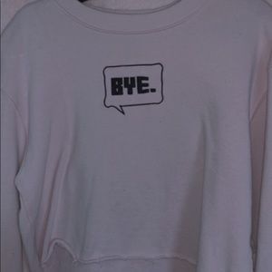 Pink graphic crop sweater